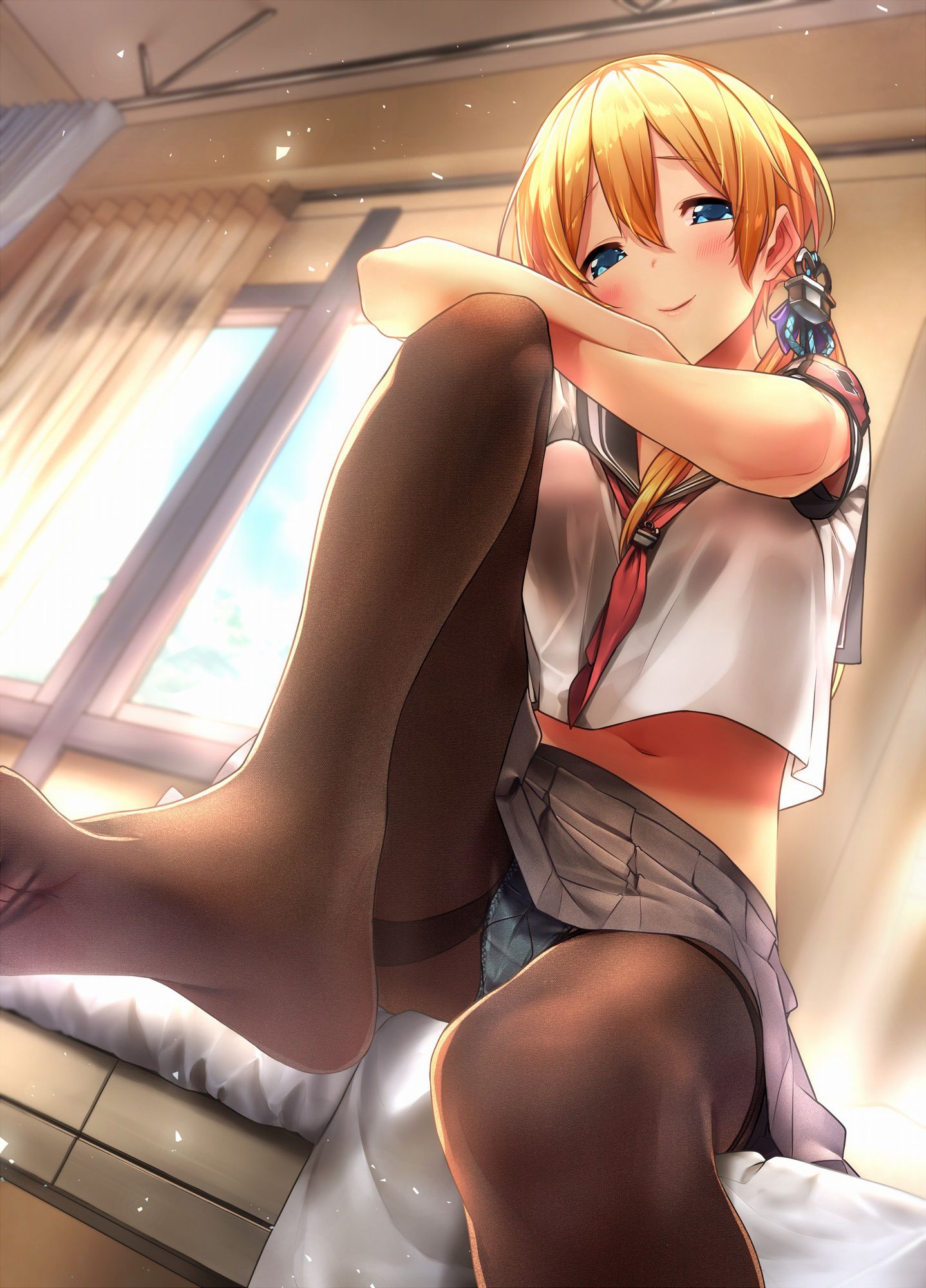 【二次】片膝上げ・立て膝の女の子画像スレ　その１０